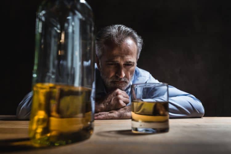 Addicted man want to quit alcohol